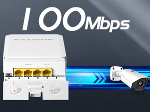 1 in 3 out 100M outdoor poe extender