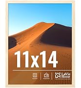 LaVie Home 11x14 Picture Frame for Wall Display, 11x14 Oak Picture Frame with HD Plexiglas, 11 x ...