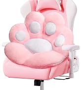 DOBUONO Cat Paw Cushion Kawaii Office Desk Chair Cushion Comfy Plush Cat Paw Shape Gaming Chair C...