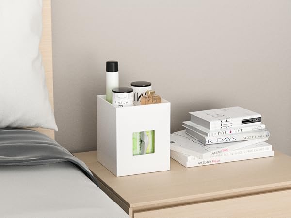 acrylic tissue box with tray