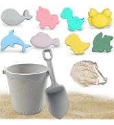 11Pcs Baby Beach Toys, Silicone Beach Toys, Baby Beach Essentials, Travel Friendly Beach Set, 1 B...