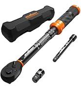 HORUSDY 1/4" Torque Wrench 4PCS Set, 20-240 in-lb Click Torque Wrench with 3" Extension Bar & 1/4...