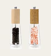 ManGotree Premium Salt and Pepper Mill, Refillable Pepper Grinder, Adjustable Coarseness Salt Sha...