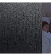 VELIMAX Total Blackout Window Film Silk Black Window Cover Decorative Window Privacy Film Removab...