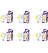 WiZ Connected Clear 60W A19 Tunable White Filament LED Smart Bulb - Pack of 6 - E26 - Indoor - Wi...