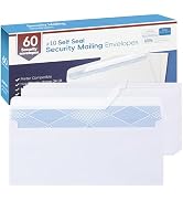 Yeplan 60PCS #10 Envelopes Letter Size Self Seal Business Envelopes No Window Security Mailing En...