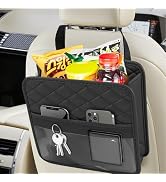 PLALEI Car Seat Back Organizer,Seat Back Hanging Bag,Waterproof Leather Backseat Storage Pocket,M...
