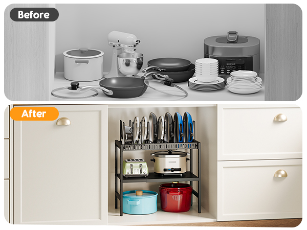 pot and pan organizer for under cabinet