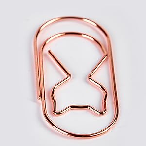 Rose gold wide paper clips