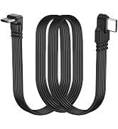 LANMINGLEL Short 90 Degree USB Type C 2.0 Flat Cable,PD 65W USB C 2.0 Fast Charge Cord,Data & Fas...