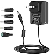 9V 1.5A Power Supply DC 9V Power Cord, 13.5W AC 100-240V to DC 9Volts Adapter, 5.5 * 2.5mm Center...