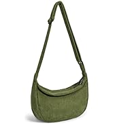 Small Crescent Crossbody Bag for women man, Unisex Corduroy Sling Bag with Adjustable Strap, 2- Z...