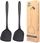Pack of 2 Silicone Wok Spatula, Non-Stick, Heat, Stain and Odor Resistant, Easy to Clean and Dish...