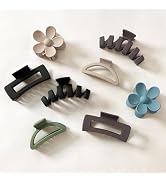 Sunolga 8PCS Hair Clips for Women, Flower Claw Clips for Thick Hair, Non-Slip Hair Accessories wi...