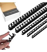 100 Pack Plastic Binding Combs Plastic Binder Comb Ring 21 Ring BindingSpines Letter Size Spiral ...