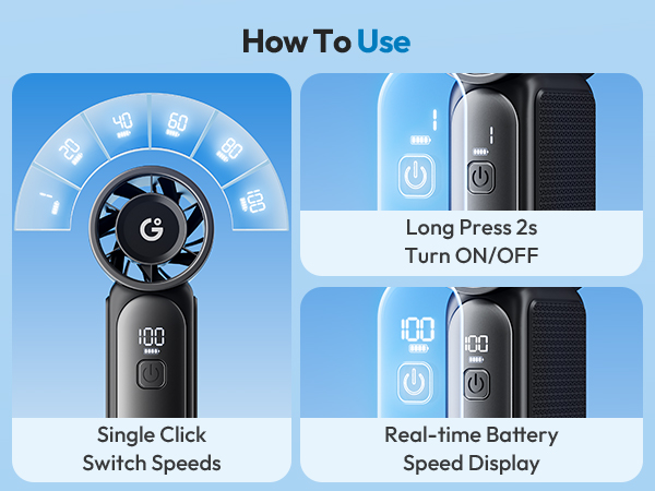 Gaiatop Portable Handheld Mini Fan