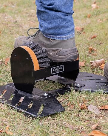 Deluxe Scrusher with steel base heavy duty outdoor boot cleaner shoe brush