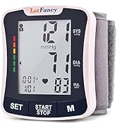 Wrist Blood Pressure Monitor, Talking BP Machine with Voice Broadcast, Cuff (5.3"-8.5"), 2 User, ...