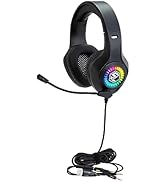 Egghead Skylab Gaming and Multimedia Headset with Noise-Reducing Headphones and LED Lights, Ergon...