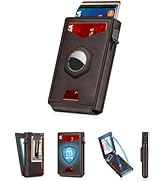 Ruiici Airtag Wallet for Men, Smart Minimalist Metal Wallet Pop Up Credit Card Holder, Holds 8-12...