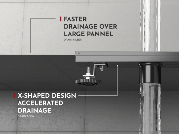 black linear shower drain