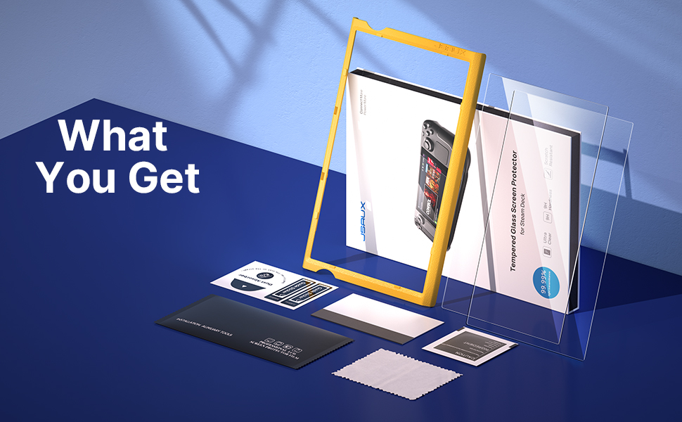 steam deck screen protector with toolkits for easy installation