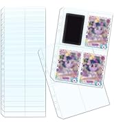 XiowDow 12pcs A5 Binder Pockets Clear PVC Card Holder Top Loading Photocard Sleeves 6 Holes Binde...