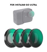 OfeooAi 4-Pack Essential Filter Kit for Insta360 Go Ultra, Includes UV ND8 ND32 ND64, Perfect Com...
