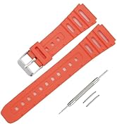 Silicone Watch Band Replacement For Casio Shock CW-53/CA-61W/FT-100W/W-520U/W-720G/W-722/W-741/WL...
