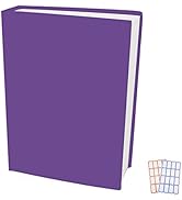 Purple Stretchable Jumbo Book Covers, Washable Durable Reusable Book Protector fits Hardcover Tex...