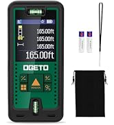 Laser Measure, Ogeto 165Ft Digital Distance Meter with Rotatable IPS HD Display & Stake-Out, Elec...