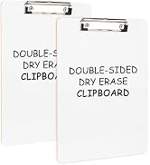 Macroclo Dry Erase Clipboard 2 Pack, Hardboard Clip Board 8.5x11 for Classroom, Students, Kid, A4...