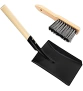 Fireplace Ash Shovel and Brush Set- Upgraded Metal Coal Shovel and Hearth Brush Set Large Firepla...