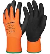 Schwer 2 Pairs FreezeGuard Winter Work Gloves, ANSI A2 Cut Resistant Freezer Gloves for Outdoor C...