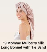 ZIMASILK 19 Momme Mulberry Silk Bonnet for Sleeping Women & Health Care, Double Layer Long Hair W...