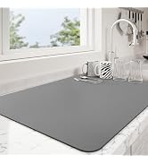 Ecotrim - Dish Drying Mat for Kitchen Counter | Coffee Bar Mat for Countertops | Heat Resistant D...