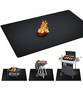 rumlick 48 x 30 inch Under Grill Mats for Outdoor Grill, Double-Sided Fireproof, Oil and Waterpro...