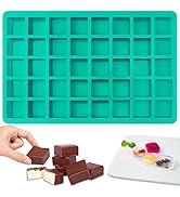 Sakolla Square Chocolate Mold, 40 Cavities Silicone Cube Mold for Chocolate, Candy, Caramel, Ice ...