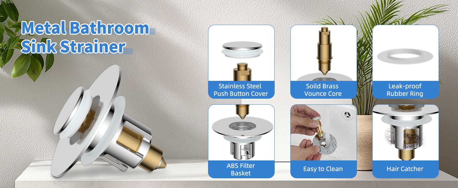bathroom sink drain strainer