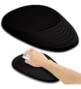 Hokafenle Ergonomic Mouse Pad Wrist Support with Stepped-Wedge Design, Wrist Rest Pain Relief Mou...