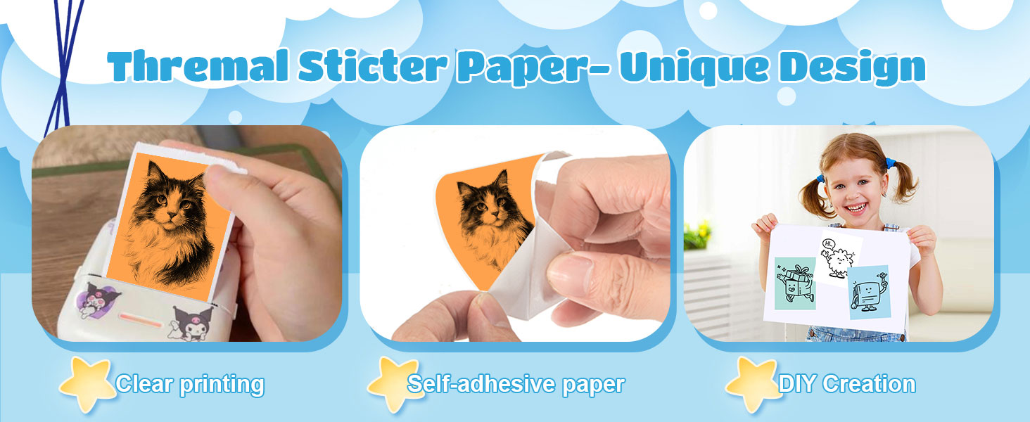 mini printer sticker paper mini thermal printer sticker paper thermal sticker paper