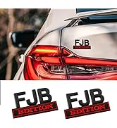VAGURFO 2 Pack FJB Edition Car Stickers Emblem,Car Accessories Badge,Car Emblems 3D Badge Car Sti...