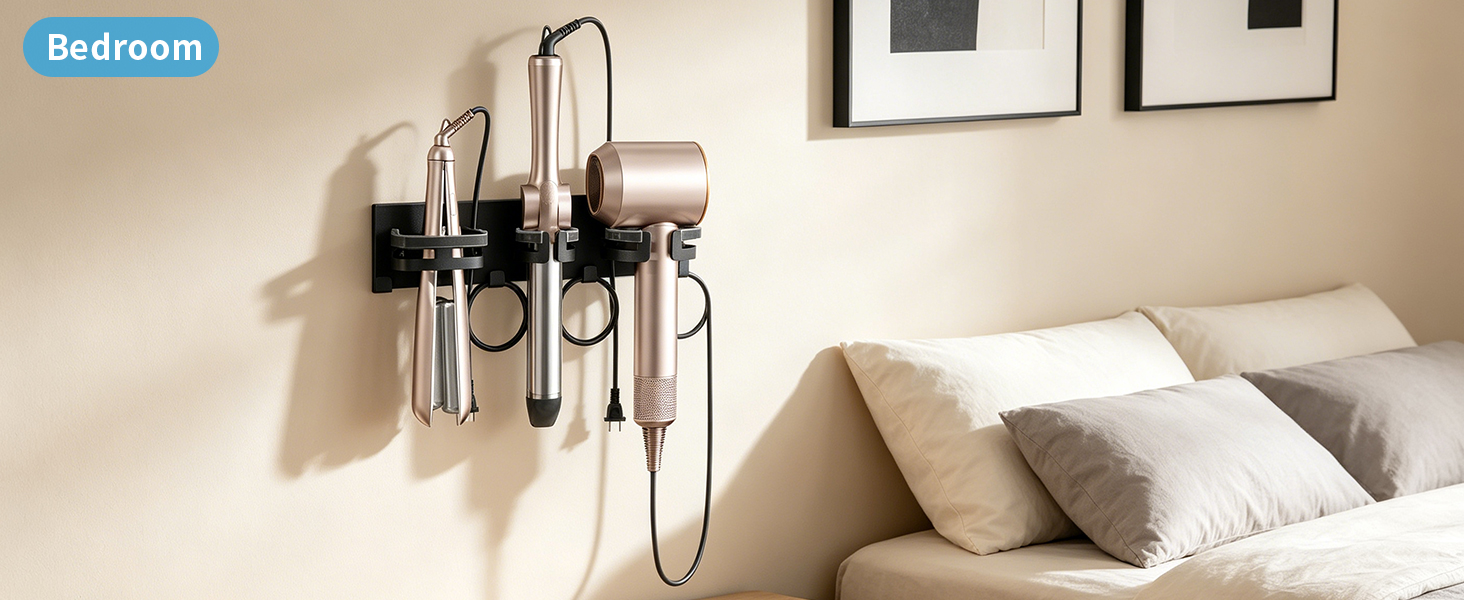 hair dryer wall mount holder