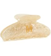 MAORULU Large Letter Claw Clip - 4'' Acrylic Initial Hair Clips, Cute Marble Personalized Monogra...