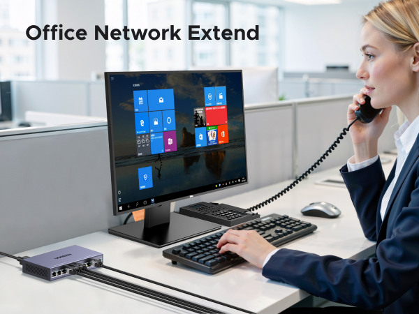 PoE Switch Ethernet Switch 10-Port 1000Mbps