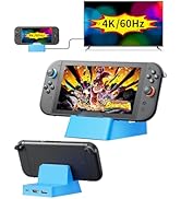 CAWOOSOO Blue TV Docking Station for Nintendo Switch 2, with 4K@60HZ HDMI/USB 3.0/100W Charge PD ...