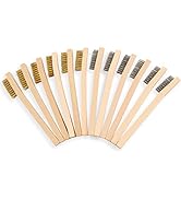 Wire Brush Set,Detailing Cleaning Wire Scratch Brush,Brass,Nylon,Stainless Steel Bristles with Wo...