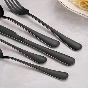 Black Handle Cutlery Fork