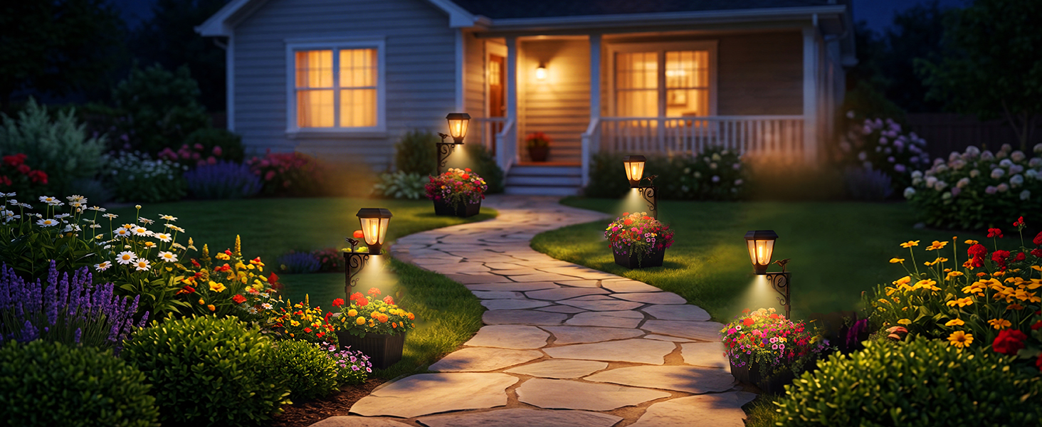 Solar Lamp Post with Planter