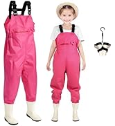 Ghosthorn Chest Waders for Kids Youth Fishing Waders Waterproof Hunting Waders with Boots Nylon W...